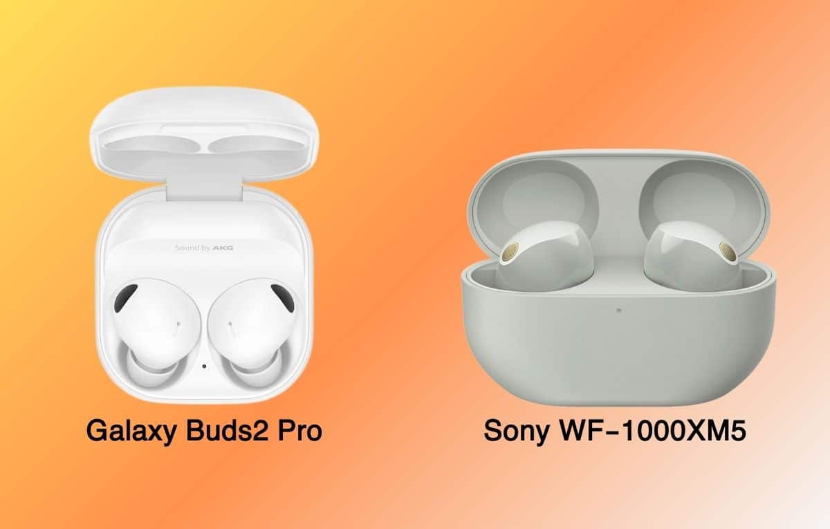 مقارنة بين سماعتي Sony WF-1000XM5 و Galaxy Buds2 Pro