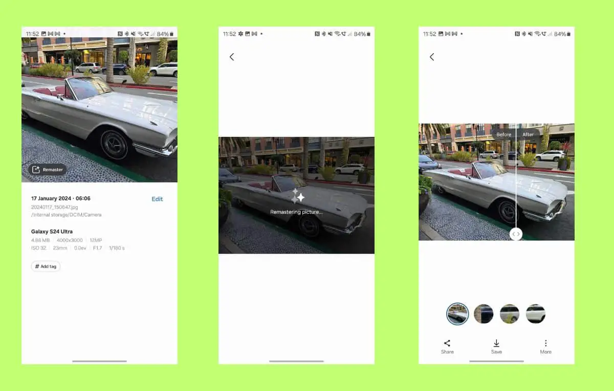 كيفية استخدام مزية تحسين الصور بالذكاء الاصطناعي الجديدة في هواتف Galaxy S24