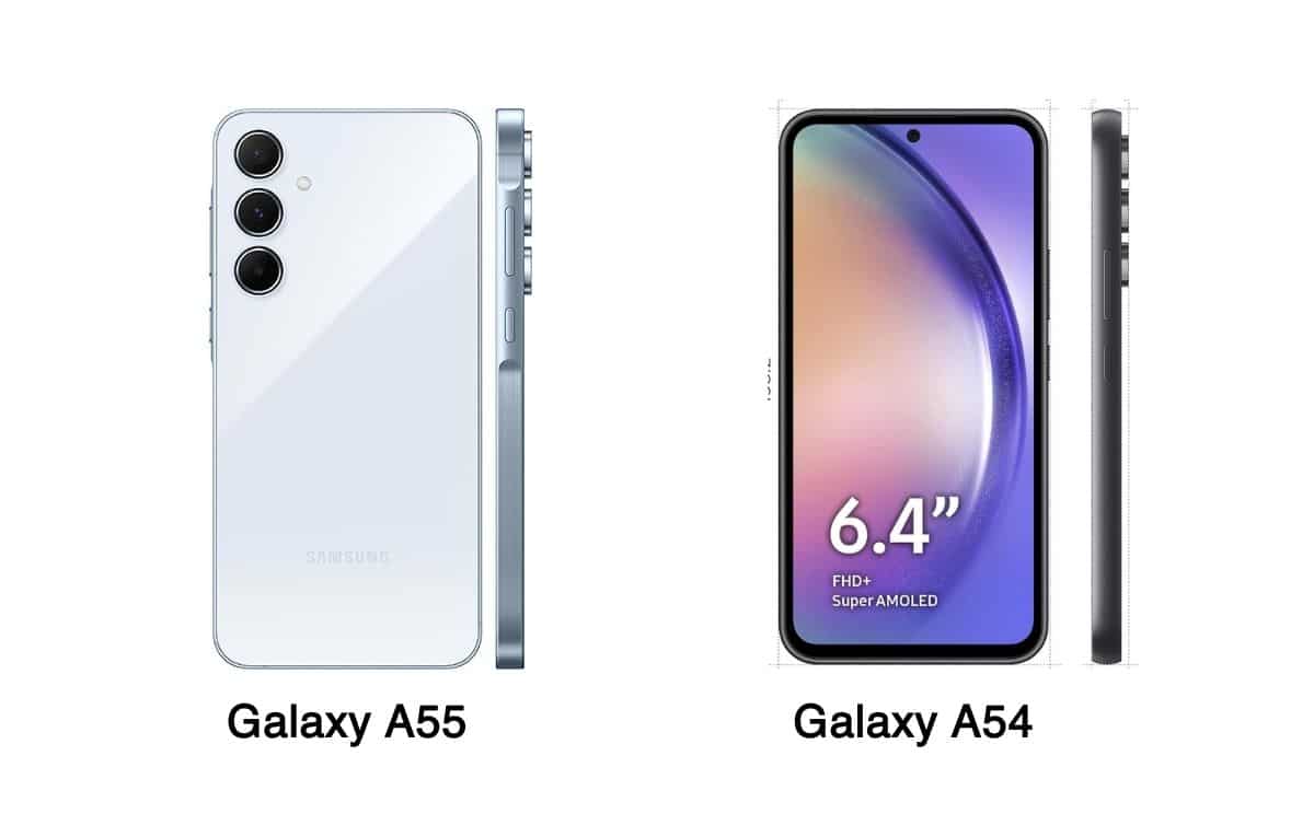 مقارنة بين هاتفي سامسونج Galaxy A55 و Galaxy A54